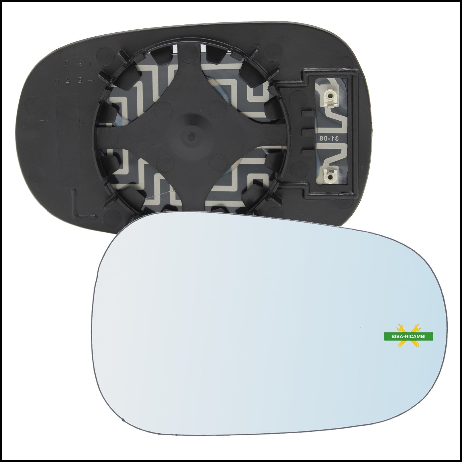 Piastra Retrovisore Termica Lato Dx-Passeggero Per Renault Symbol I (LB) dal 1998> BIBA-RICAMBI