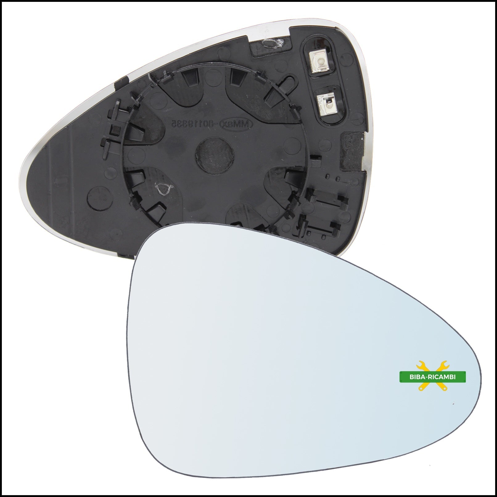 Piastra Specchio Retrovisore Termica Lato Passeggero Per Porsche Panamera I (970) dal 2009> BIBA-RICAMBI
