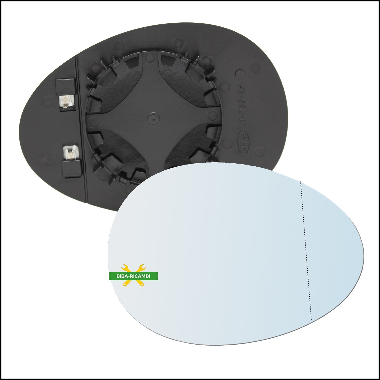 Specchio Piastra Retrovisore Termica Asferica Lato Dx-Passeggero Per Mini Cooper (R56) solo dal 2005-2011 BIBA-RICAMBI