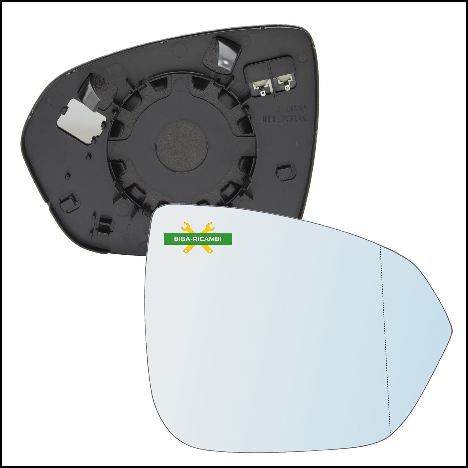 V. Piastra Retrovisore Termica Asferica Lato Dx-Passeggero Per Dacia Duster II dal 2017> BIBA-RICAMBI