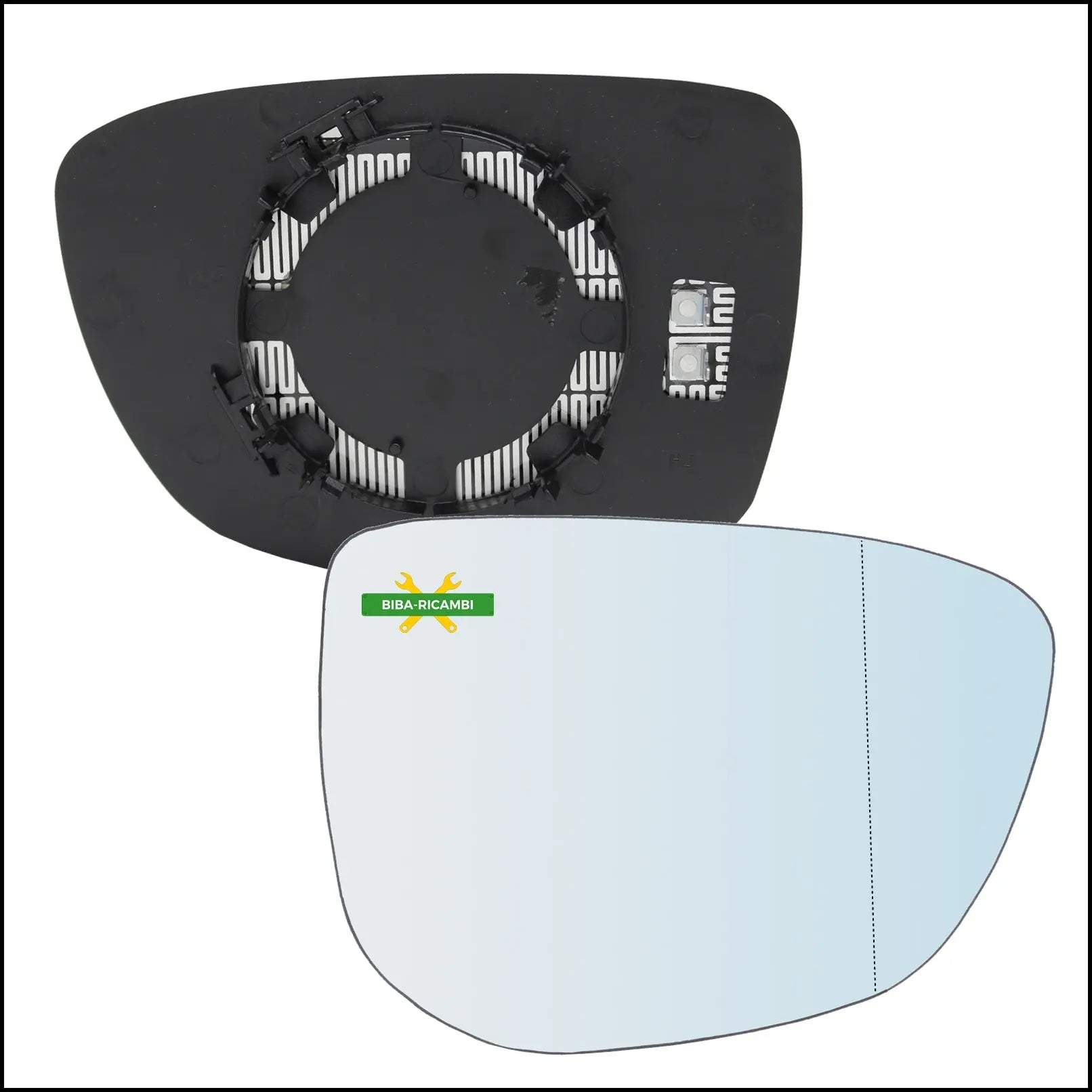 Piastra Specchio Retrovisore Termica Asferica Lato Dx-Passeggero Per Citroen C-Elysee dal 2012> BIBA-RICAMBI