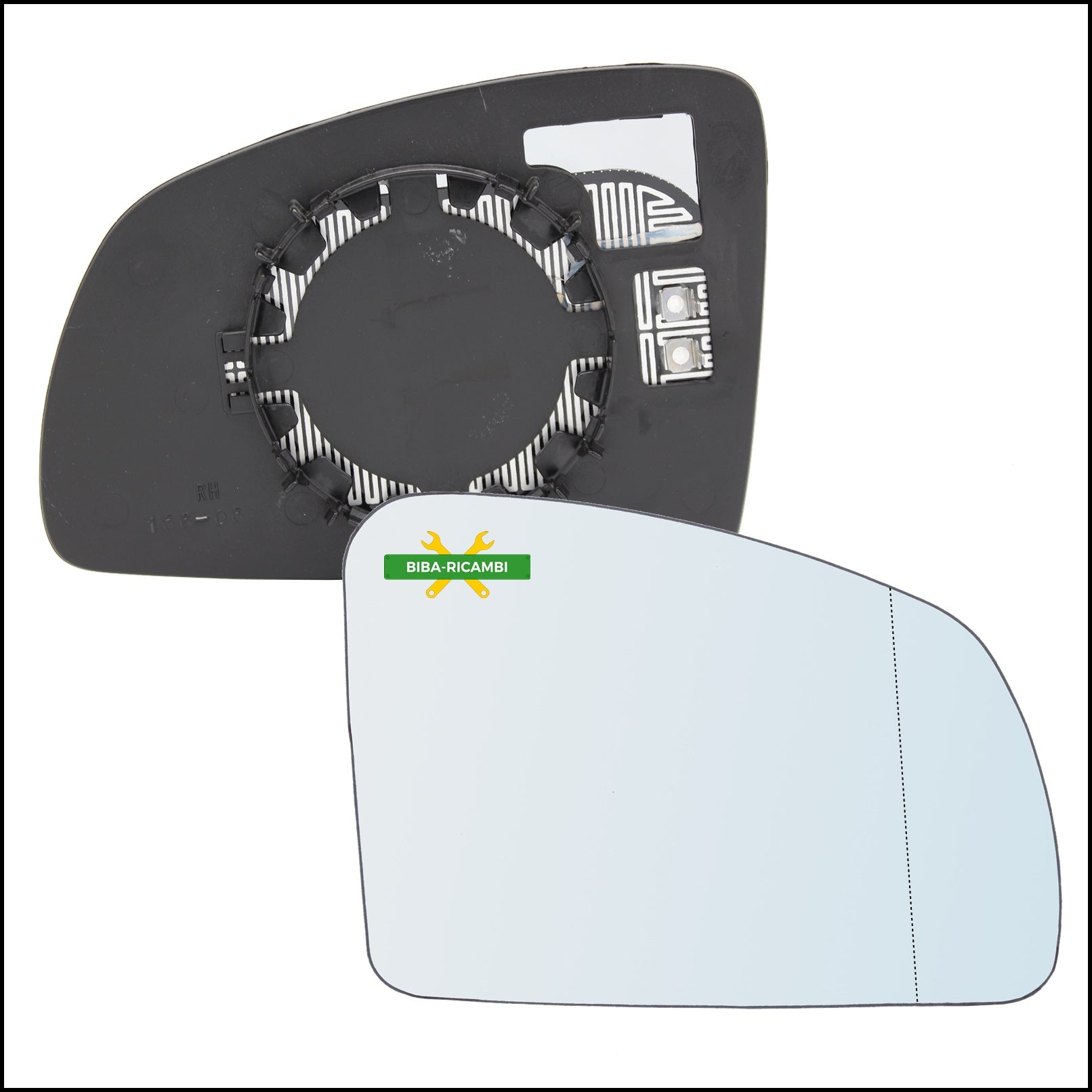 V. Piastra Retrovisore Termica Asferica Lato Dx-Passeggero Per Opel Meriva A (X03) dal 2003-2010 BIBA-RICAMBI