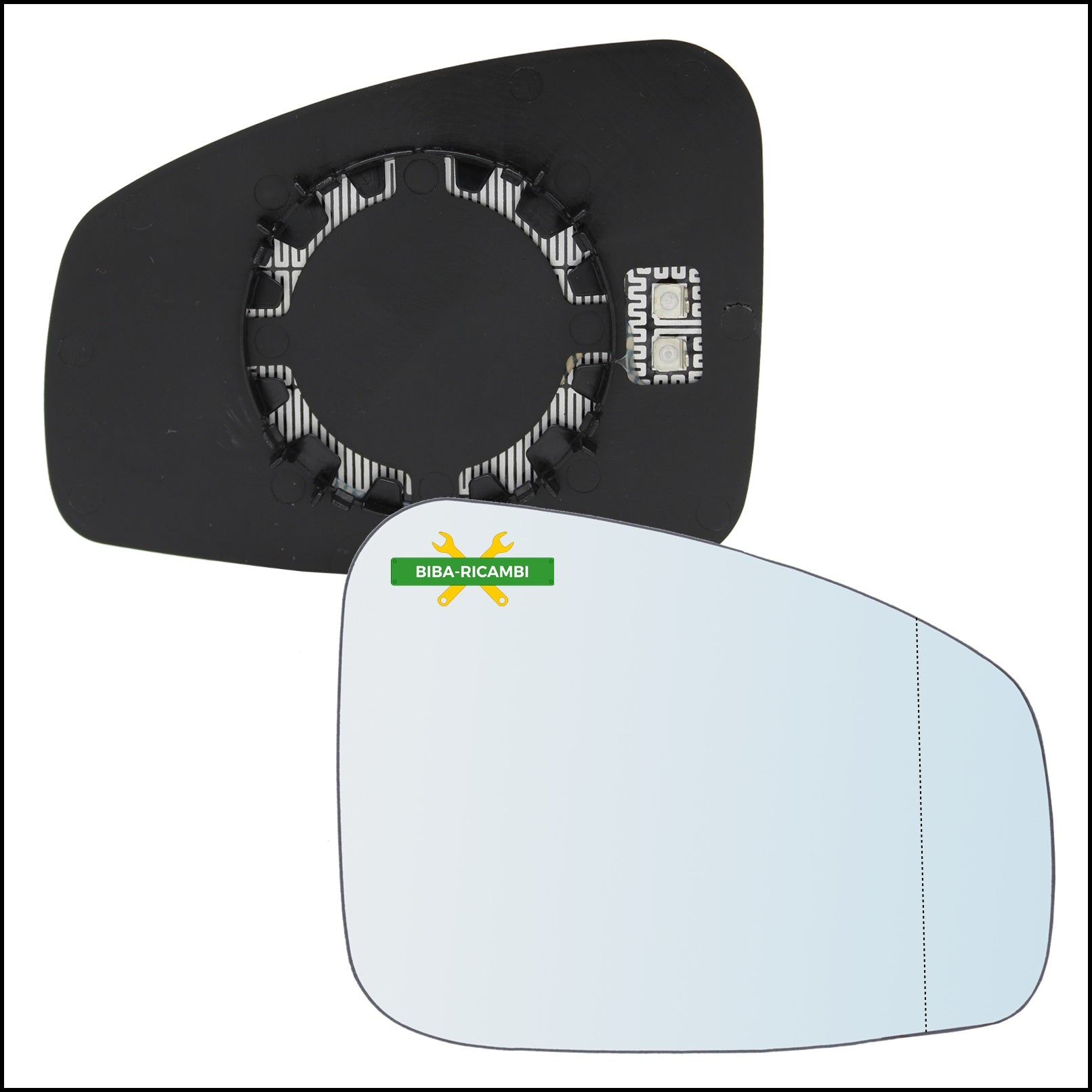 S. Piastra Retrovisore Asferica Termica Lato Dx-Passeggero Per Renault Fluence (L3) solo dal 2010-2012 BIBA-RICAMBI