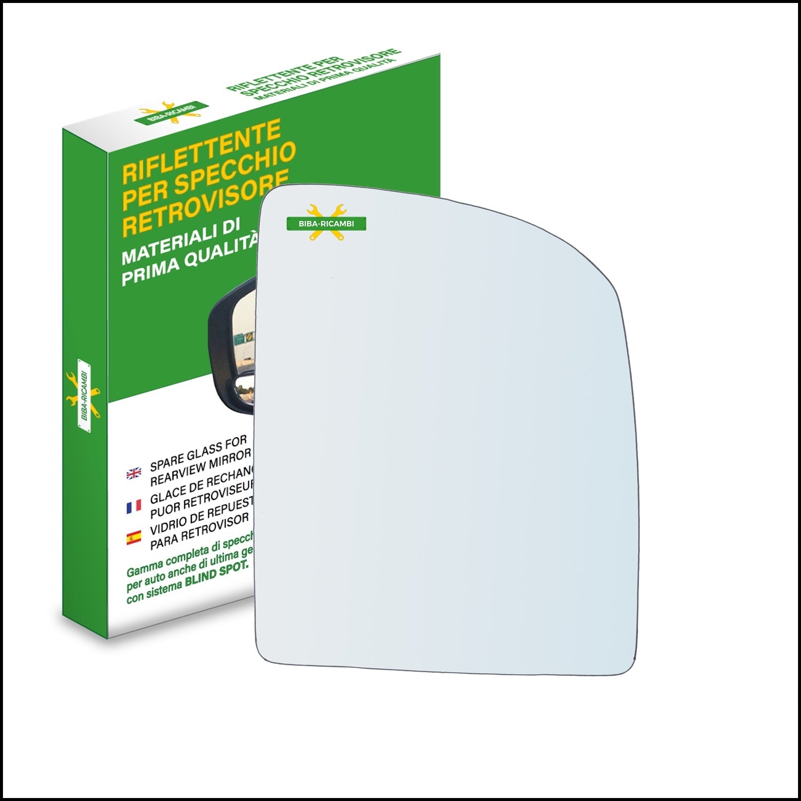 U. Specchietto Retrovisore Termico Blind Spot Lato Dx-Passeggero art.MVW420-R | 7C1857522B BIBA-RICAMBI