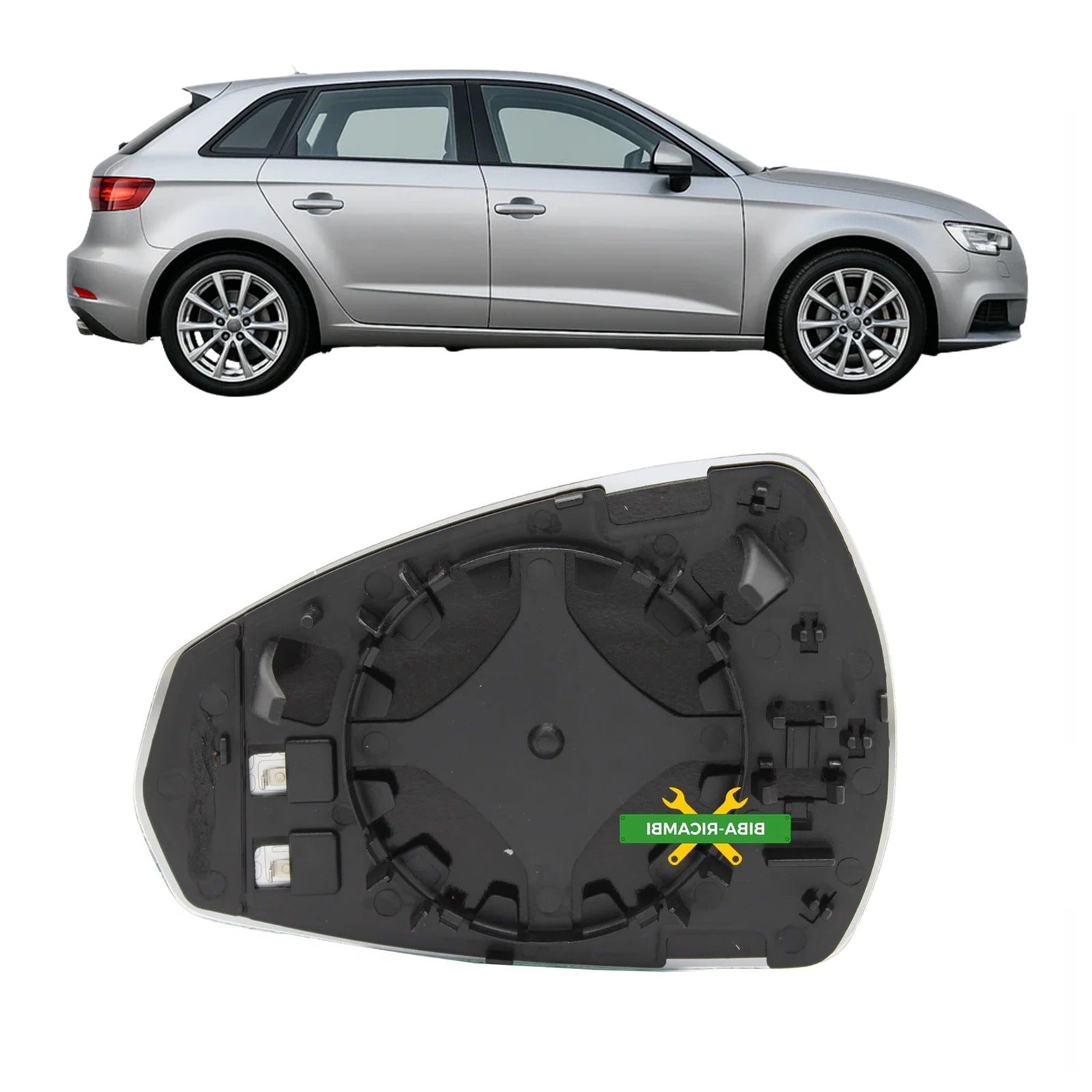 Specchio Retrovisore TER-ASF Lato DX-Passeggero Per Audi A3 III (8V) dal 2012-2020