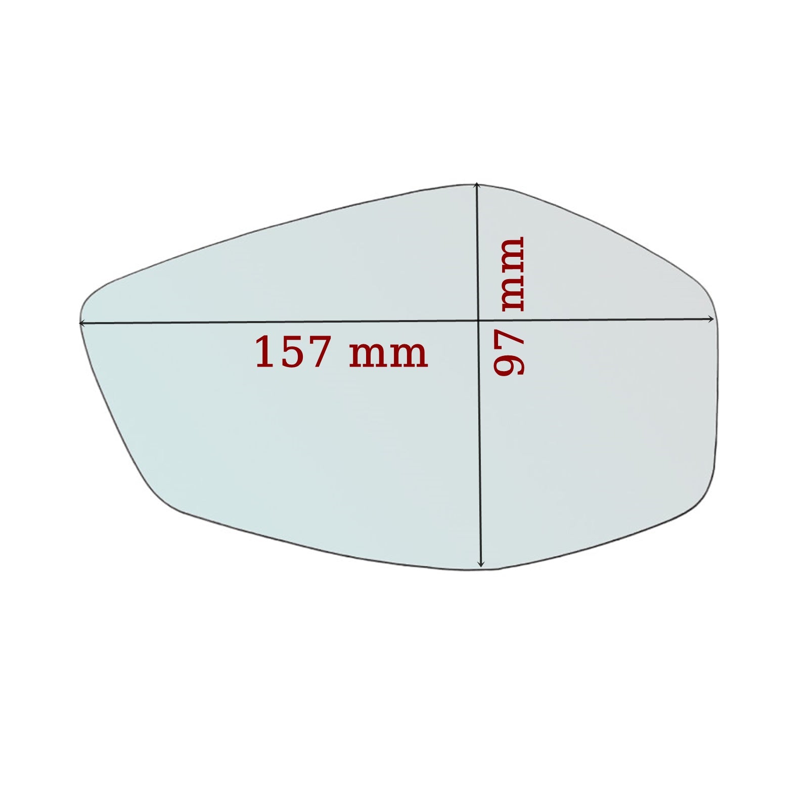 Vetro Specchio Retrovisore Lato SX Per Moto Ducati Multistrada 1200 Enduro del 2017