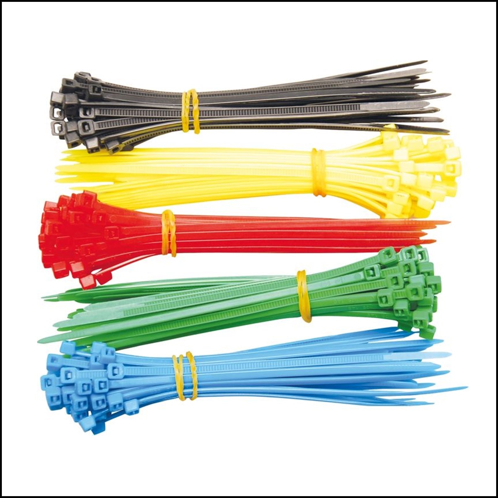 G. Assortimento fascette colorate 2,4 x 100 mm (200 pezzi) BIBA-RICAMBI