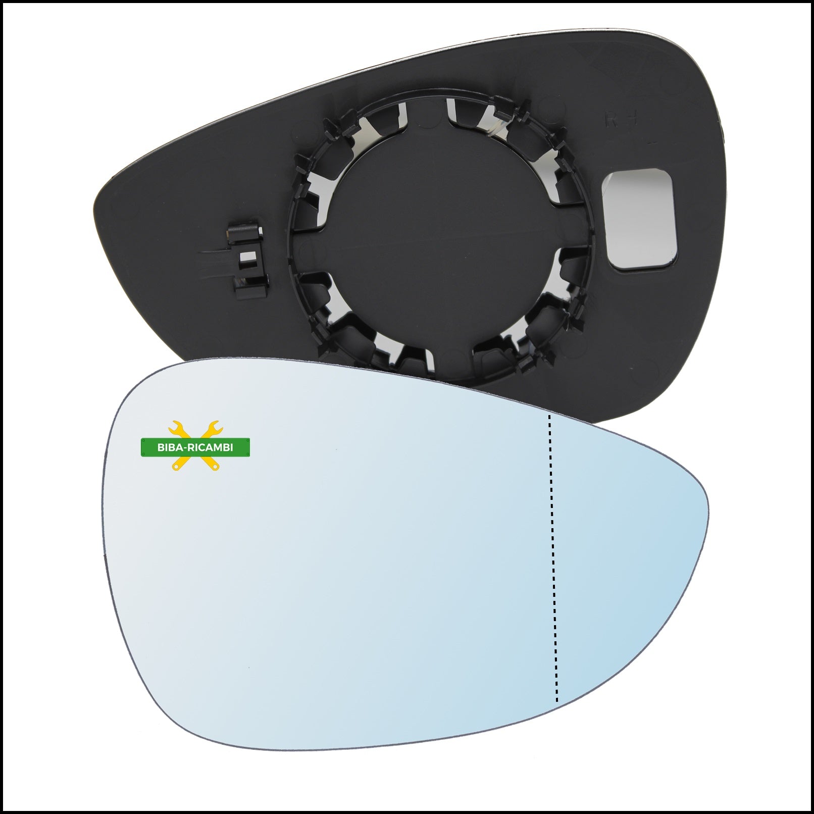 Piastra Specchio Retrovisore Termica Asferica Lato Dx-Passeggero Per Ford Fiesta VI (CB1) dal 2008> BIBA-RICAMBI