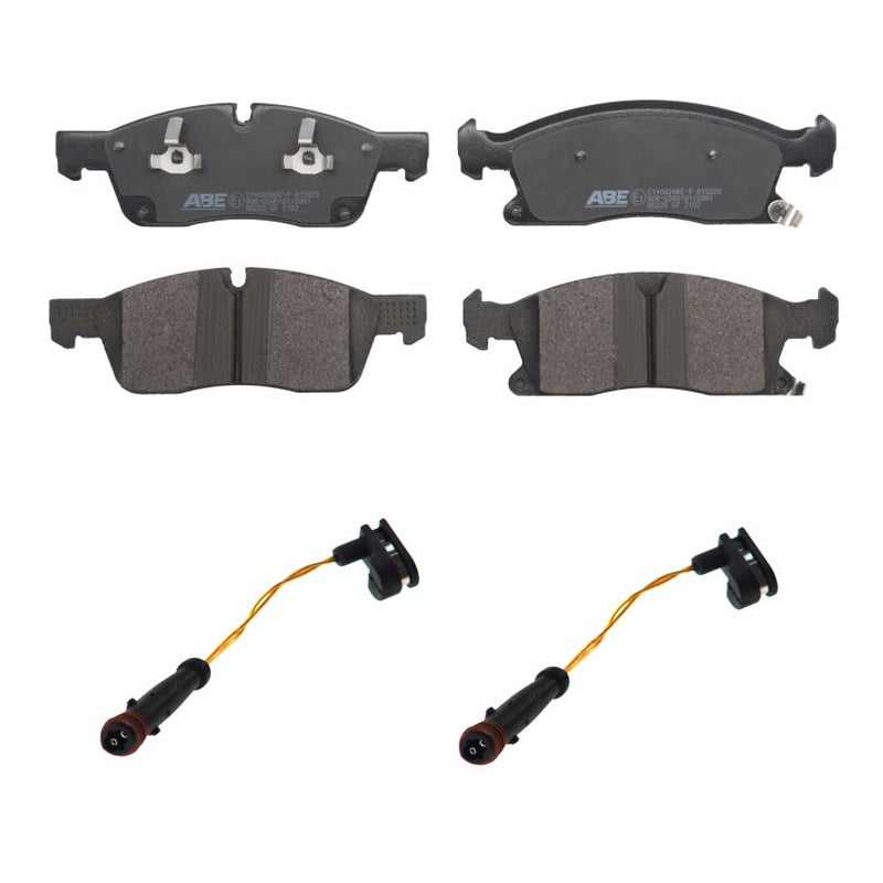 Kit 4 Pastiglie Freno Anteriori | 2 Sensori Freno Compatibile Per (W166) BIBA-RICAMBI