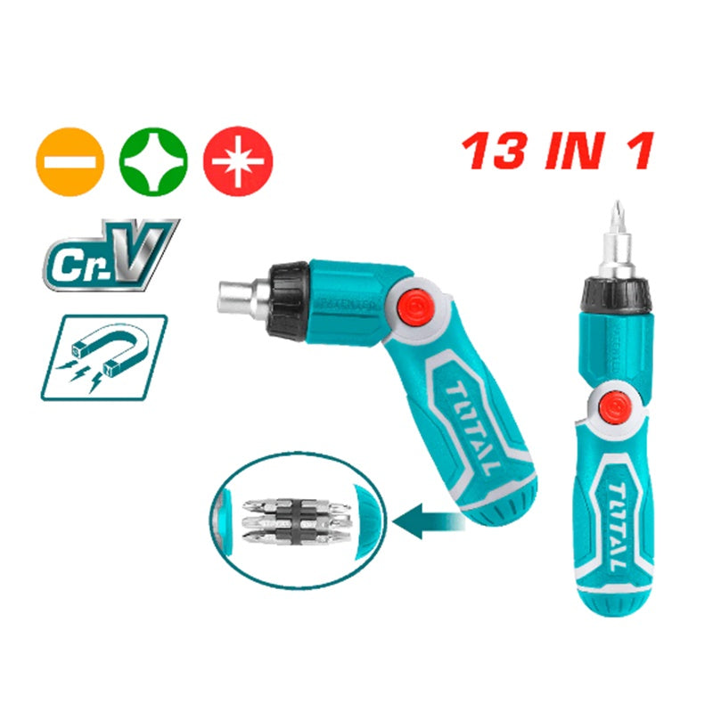 Giravite portainserti snodabile a cricchetto 13 in 1 INECO