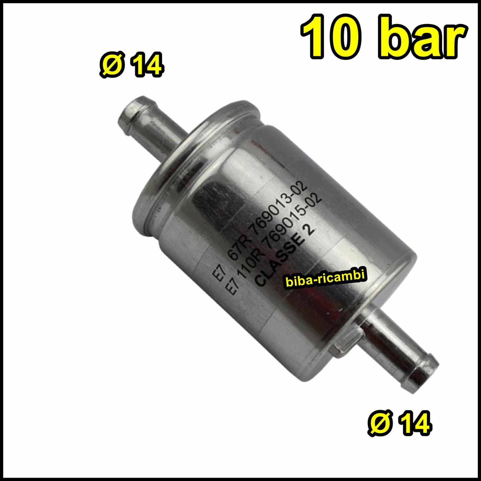 A. Filtro Gpl Metano Specifico Euro 5 | Euro 6 (10bar) Diametro Esterno 58 mm BIBA-RICAMBI