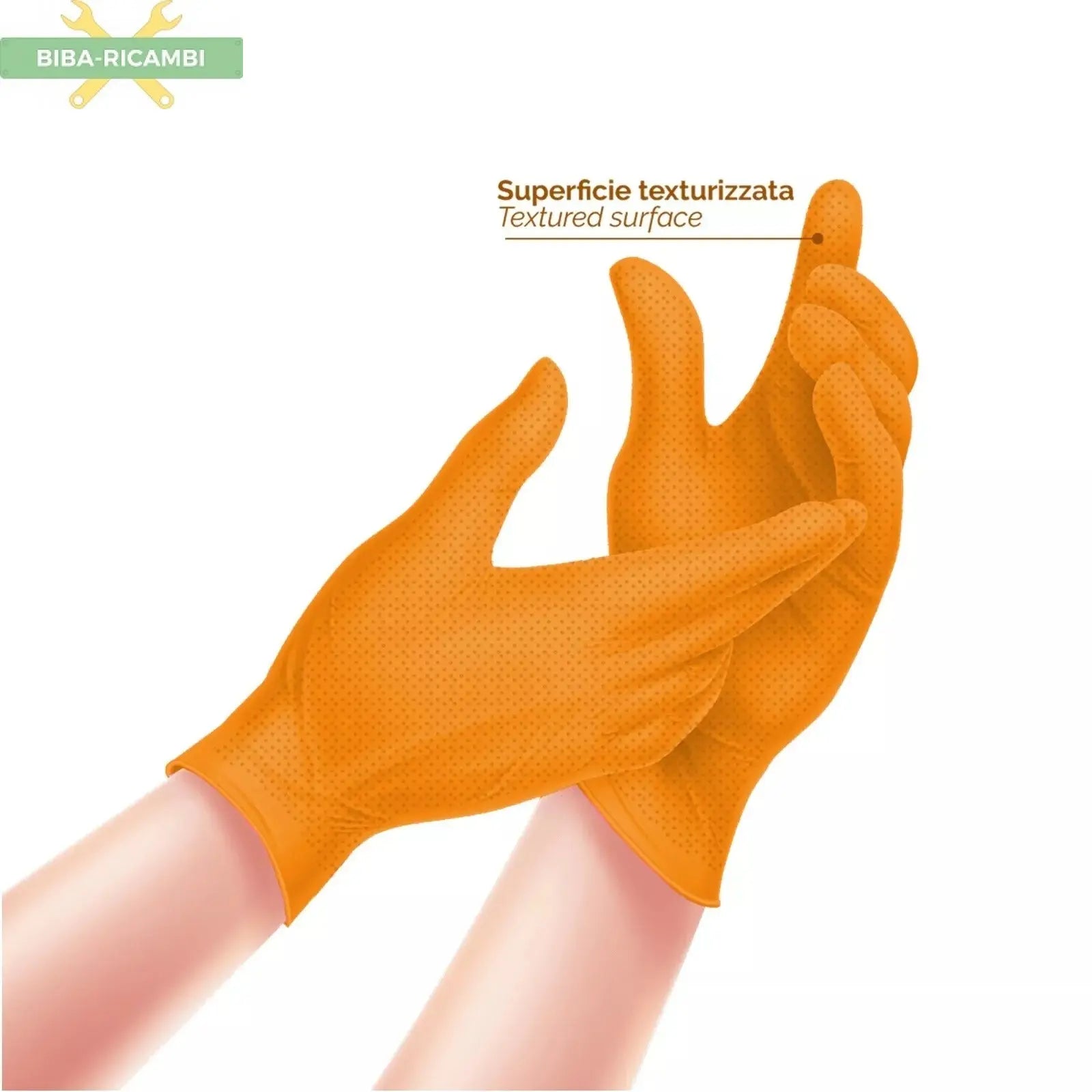 Guanti Nitrile Professionali Senza Polvere Alta Resistenza Misura XL (50Pzz) BIBA-RICAMBI
