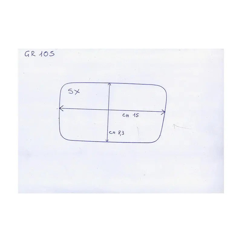 Vetro Specchietto Esterno Lato SX Compatibile Con Fiat Cinquecento dal 1991 al 1998 BIBA-RICAMBI