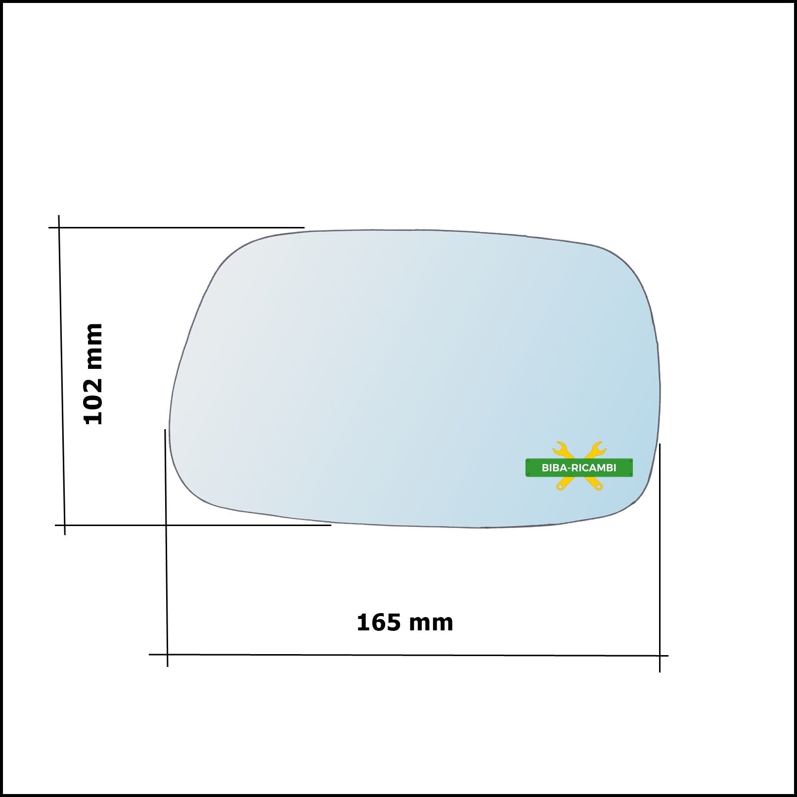 Vetro Specchio Retrovisore Cromato Lato Sx-Guidatore Per Lexus IS I (E1) dal 1999-2005 BIBA-RICAMBI