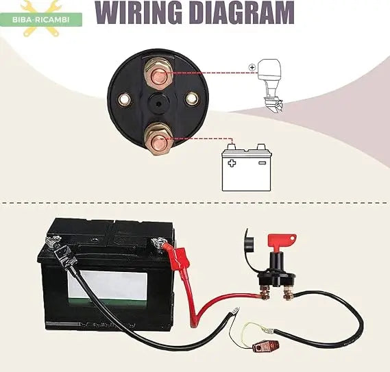 Interruttore Antifurto Stacca Batteria Auto Universale 12V 300A BIBA-RICAMBI
