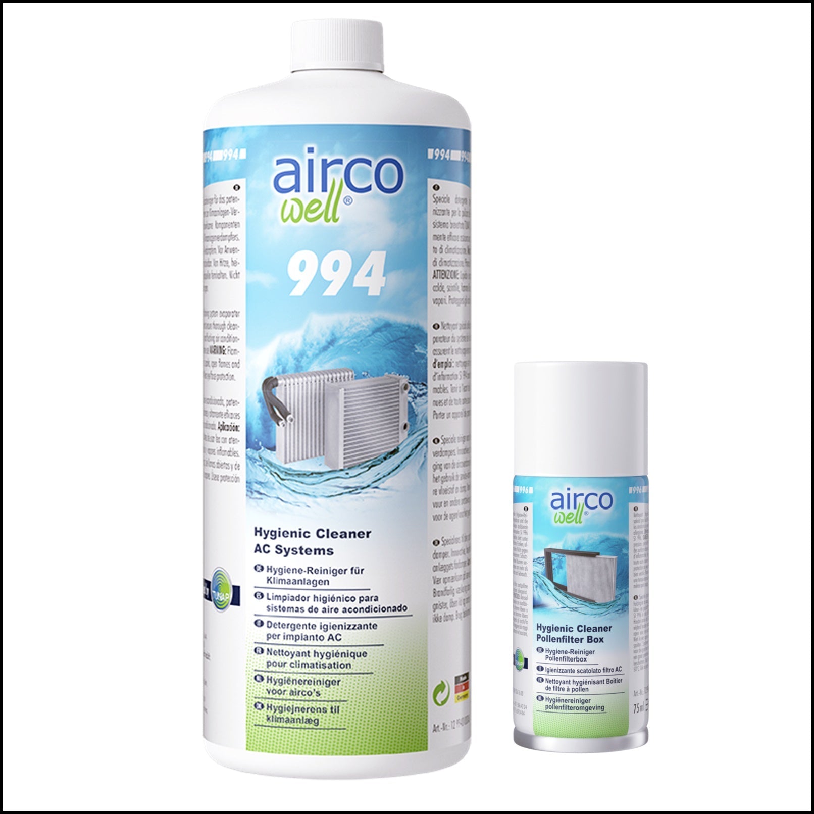 AIRCO WELL 994+996 DETERGENTE ARIA CONDIZIONATA A/C BIBA-RICAMBI