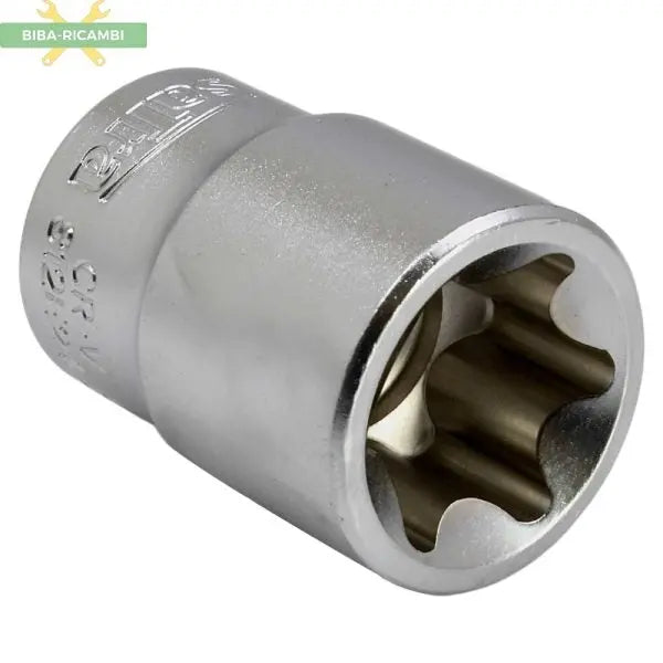 Kit Bussole Torx Femmina Cromo Vanadio 1/4" 3/8" 1/2" - Misure da 4 a 24 mm BIBA-RICAMBI