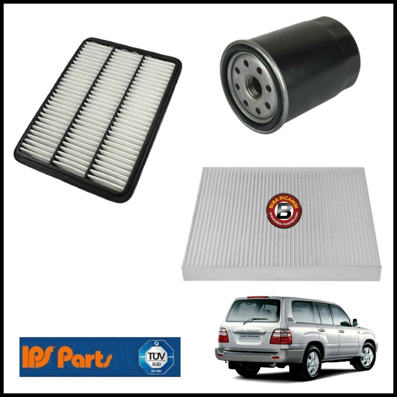 Kit Tagliando Filtri Per Toyota Land Cruiser 4.700 173kw/235cv dal 1998> BIBA-RICAMBI