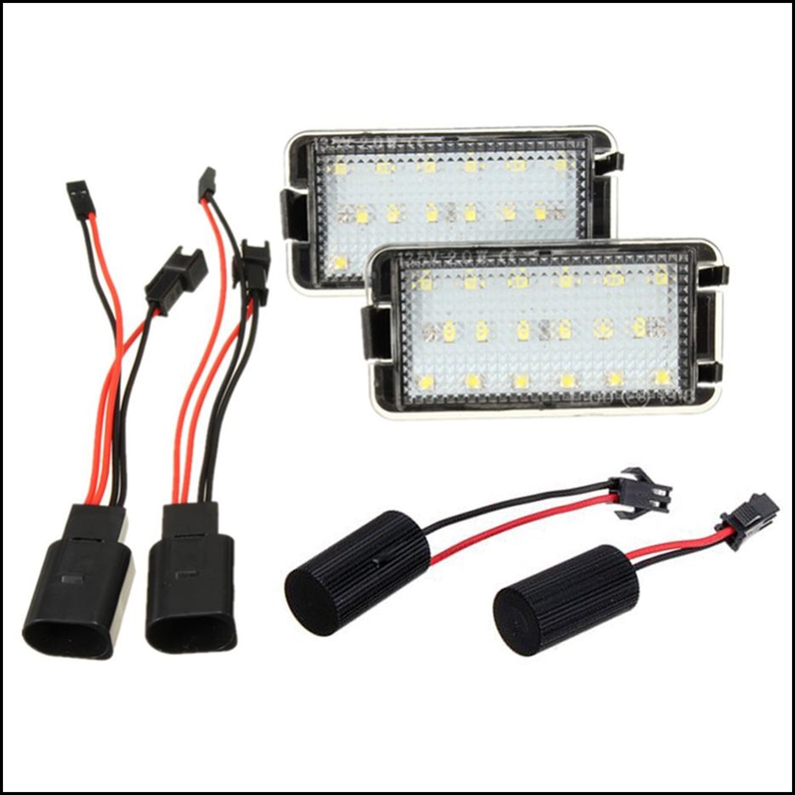 Lampadine Placchette Luci Targa Led Specifiche Adattabile Seat Ibiza II dal 1999-2002 BIBA-RICAMBI