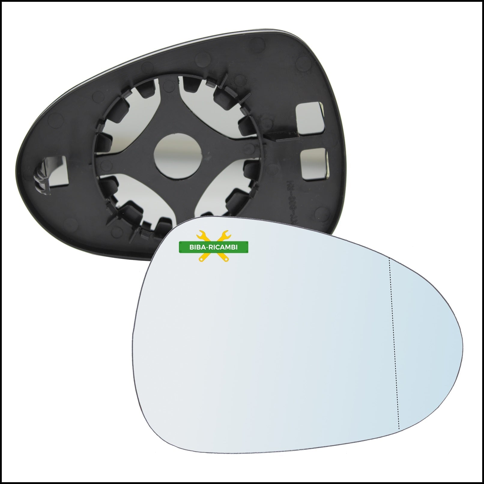 V. Specchio Retrovisore Asferico Lato Dx-Passeggero Per Seat Leon II (1P1) solo dal 2009-2012 BIBA-RICAMBI