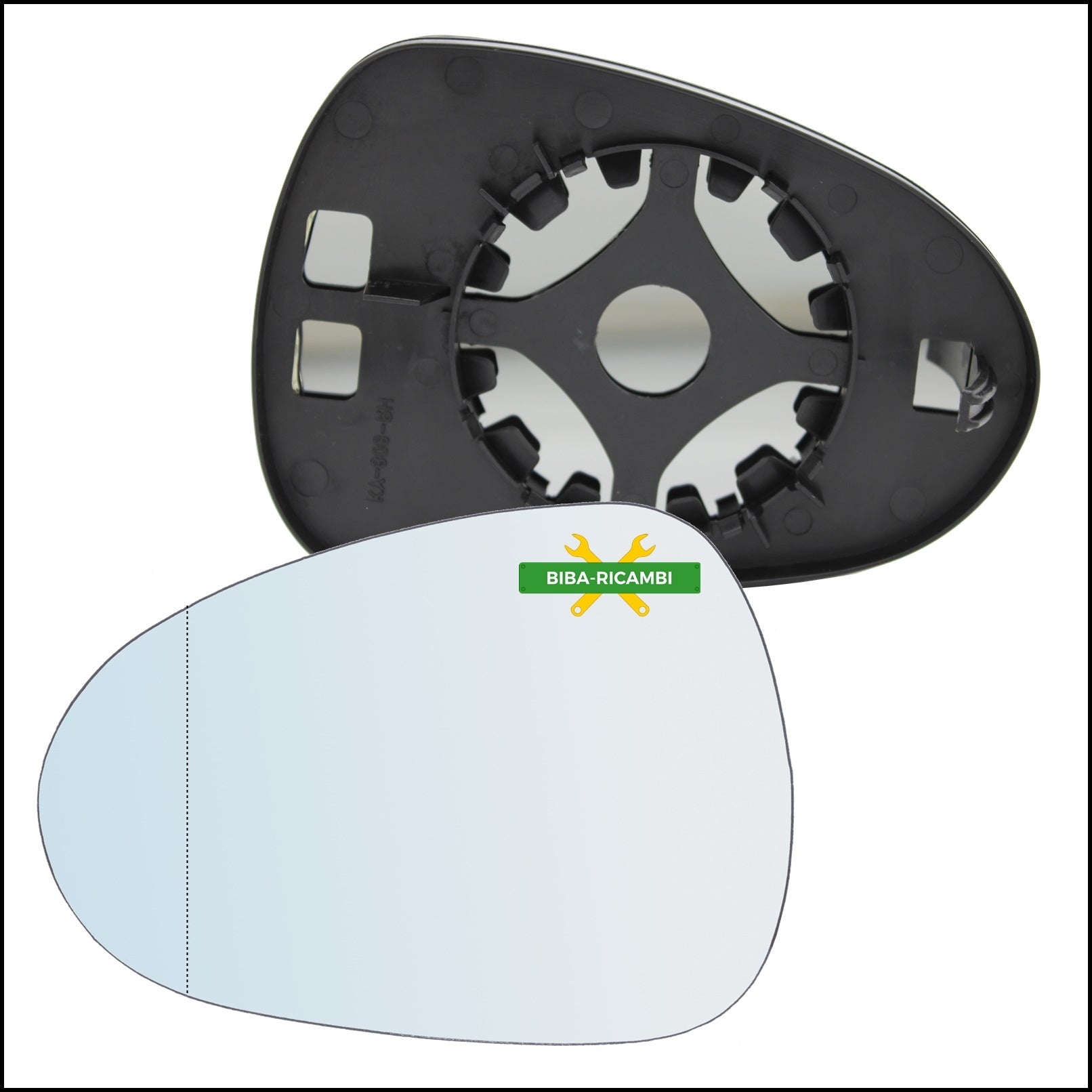 V. Specchio Retrovisore Asferico Lato Sx-Guidatore Per Seat Leon II (1P1) solo dal 2009-2012 BIBA-RICAMBI