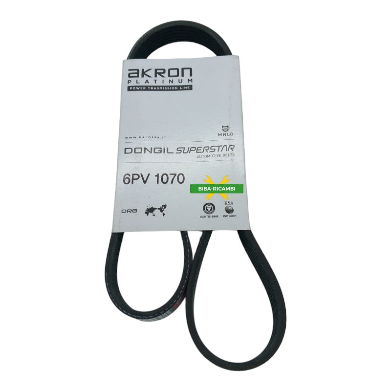 Cinghia Servizi 6PK1070 Compatibile Per Citroen C4 I (LC) 1.6 80KW-109CV BIBA-RICAMBI