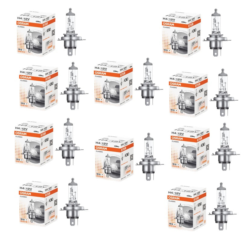 10 LAMPADE OSRAM H4 CLASSIC ORIGINAL LINE BILUX 64193 (10pzz) BIBA-RICAMBI