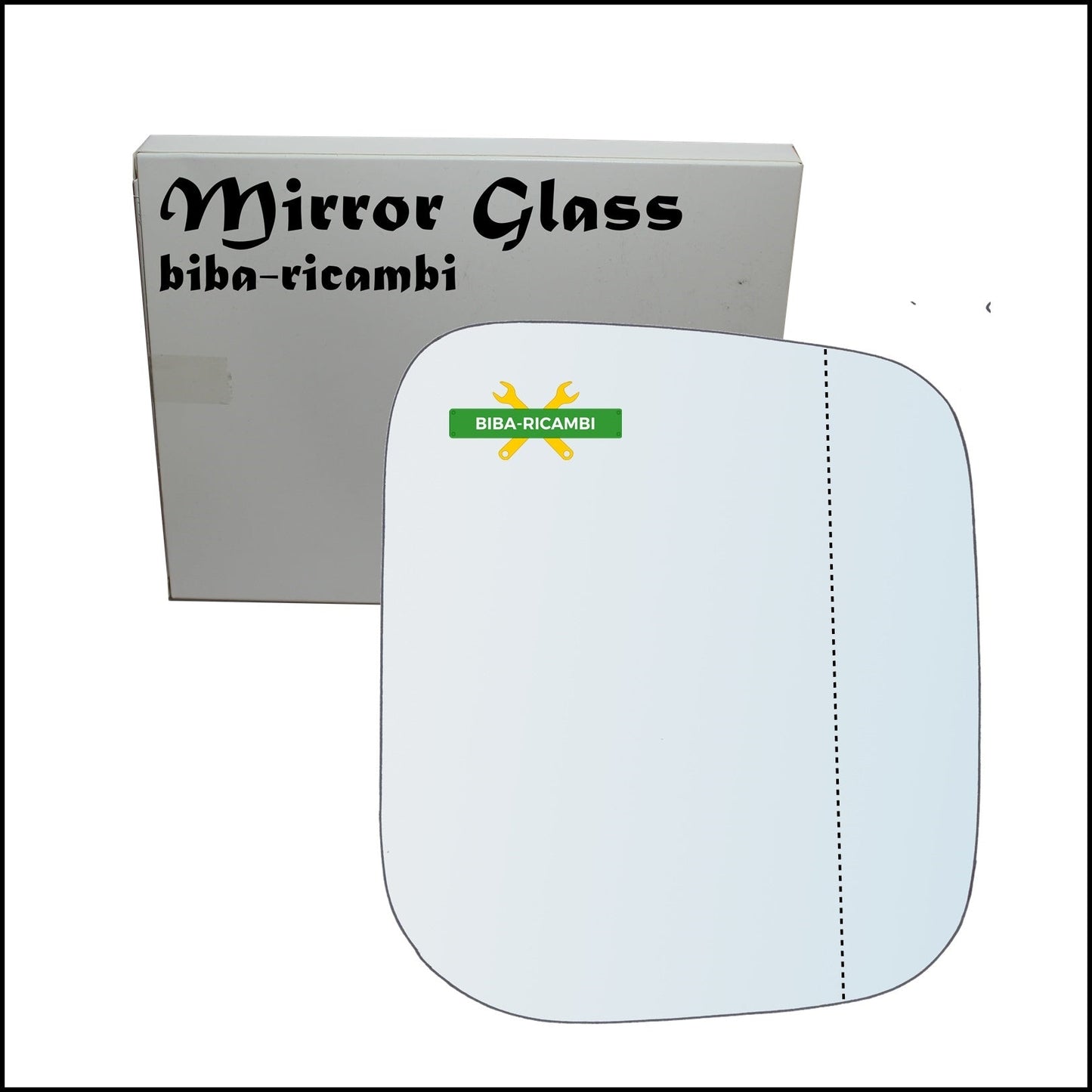 Vetro Specchio Retrovisore Asferico Lato Dx-Passeggero Per Mitsubishi L200 I solo dal 1996-1999 BIBA-RICAMBI
