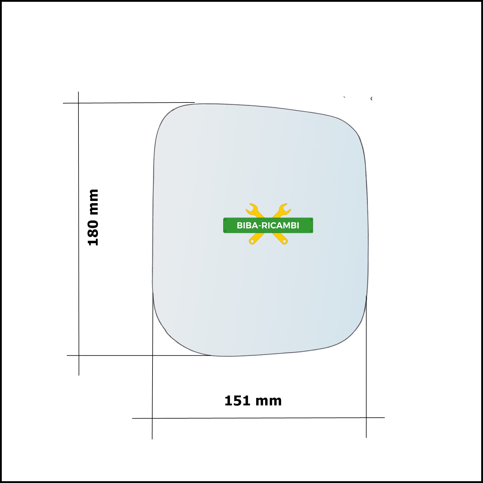 Vetro Specchio Retrovisore Lato Dx-Passeggero Per Mitsubishi Pajero Sport I (K7, K9) dal 1996> BIBA-RICAMBI