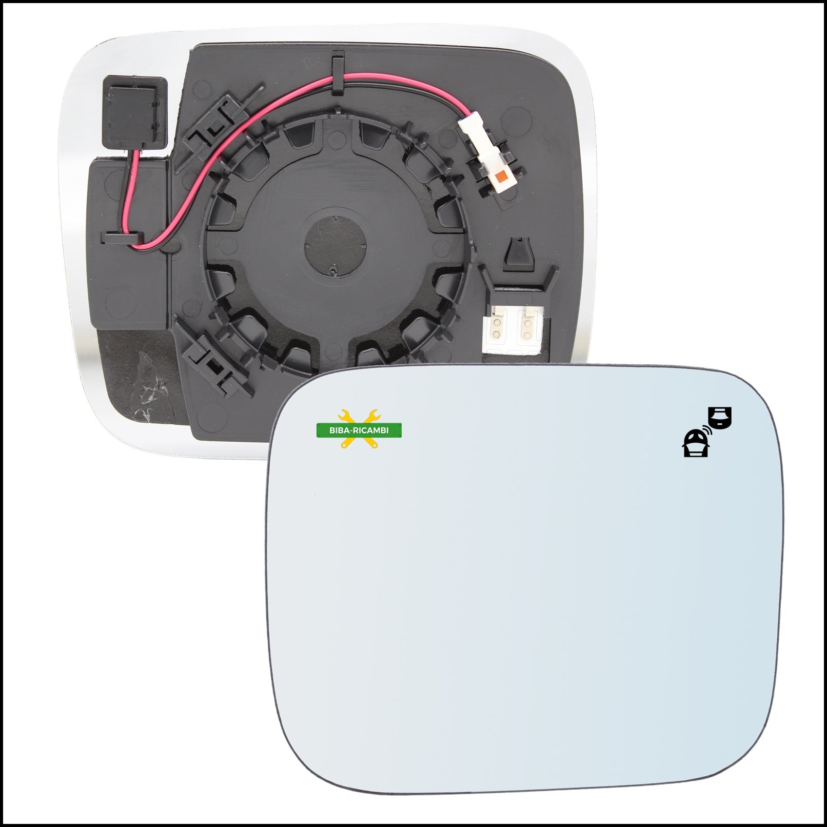 V. Specchio Retrovisore Termico Blind Spot Lato Dx-Passeggero Per Jeep Renegade (BU) dal 2014> BIBA-RICAMBI