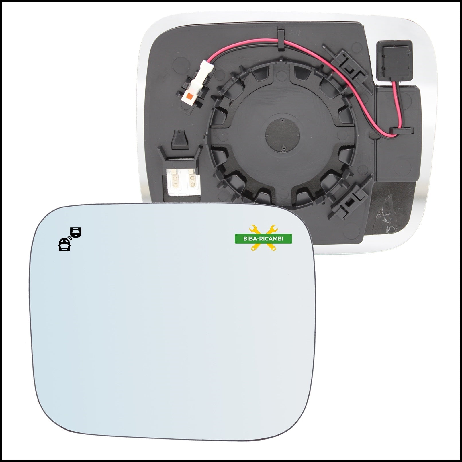 V. Specchio Retrovisore Termico Blind Spot Lato Sx-Guidatore Per Jeep Renegade (BU) dal 2014> BIBA-RICAMBI