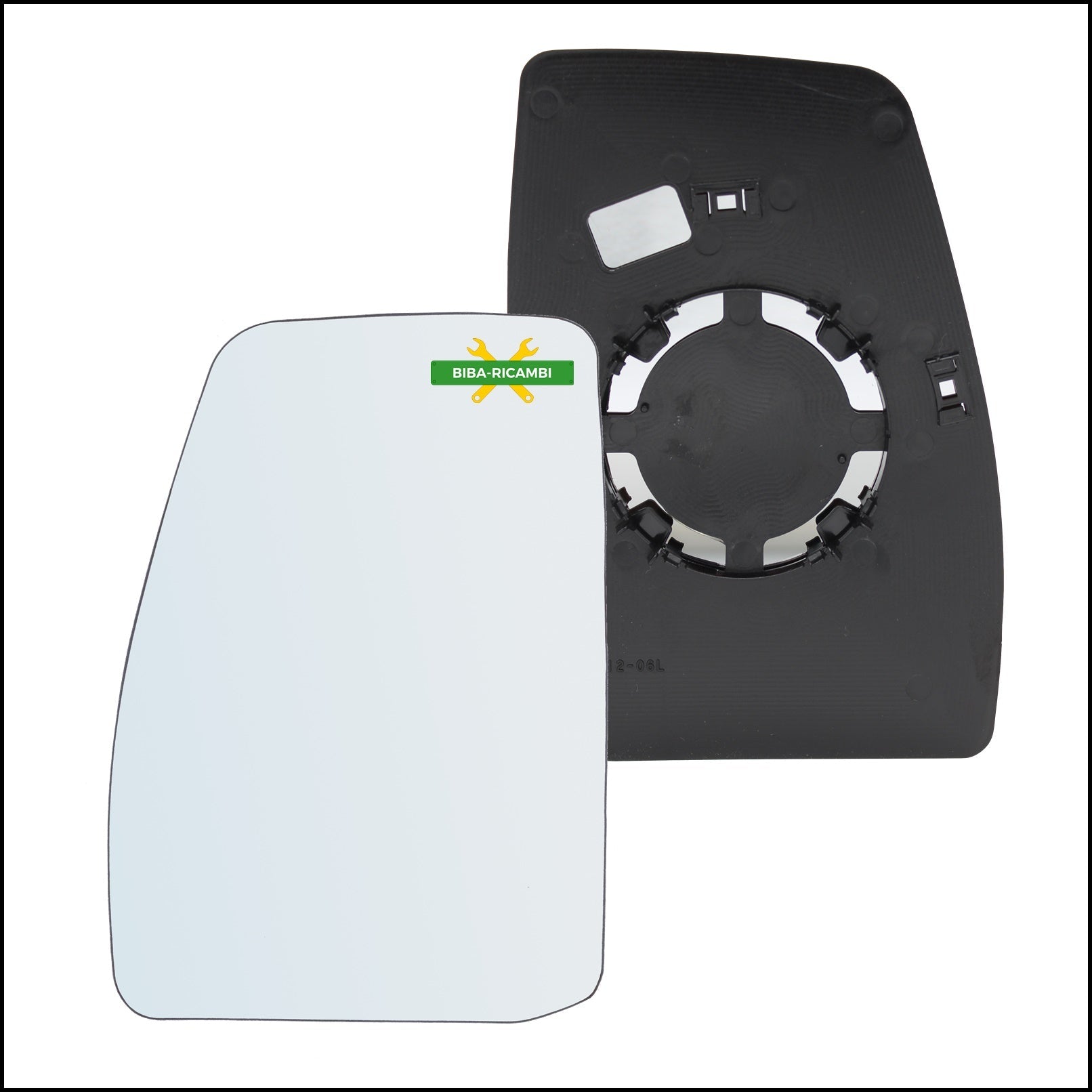 Piastra Retrovisore Lato Sx-Guidatore Per Ford Transit Custom dal 2012> BIBA-RICAMBI