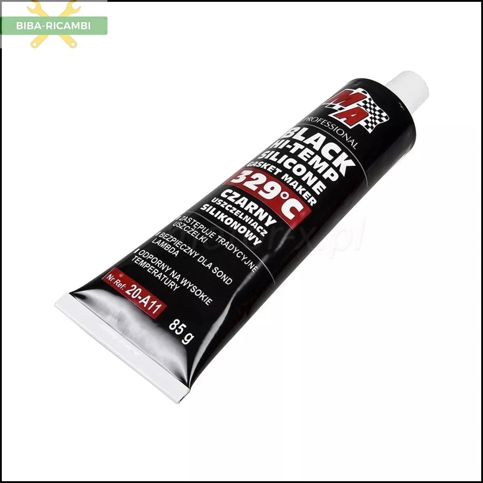 Pasta Siliconica Nera RTV Silicone Per Guarnizioni Auto Moto 329 °C BIBA-RICAMBI