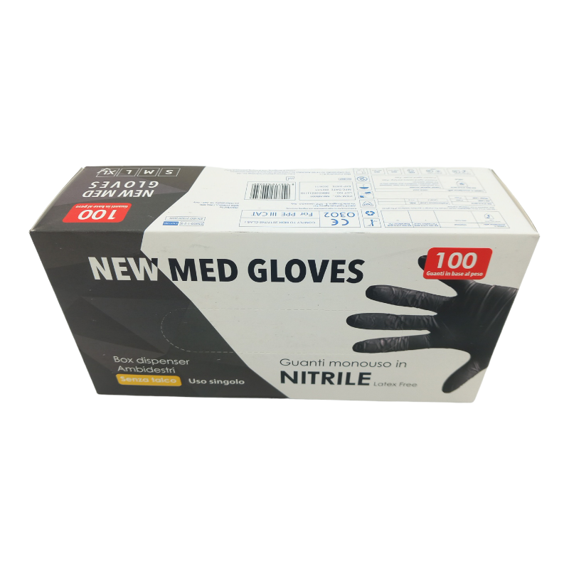 Guanti In Nitrile Marca New Med Gloves | Monouso Misura XL (100pz) BIBA-RICAMBI