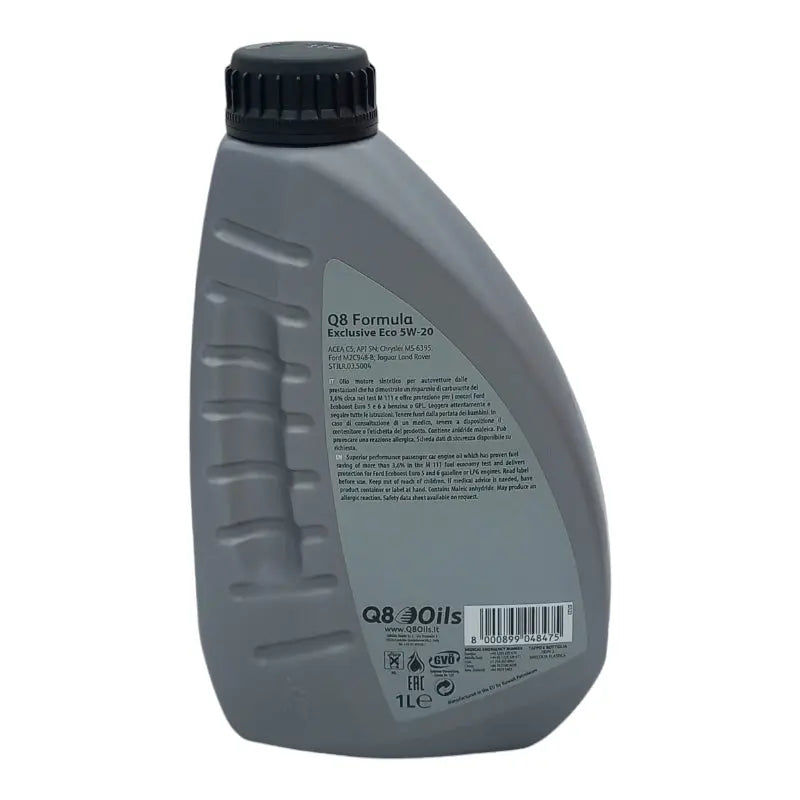 Olio Motore Q8 5W20 Formula Exclusive Eco 5W-20 - BIBA-RICAMBI