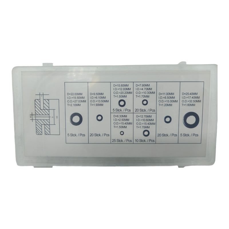 Assortimento di 110 gommini in gomma di varie dimensioni ASTA