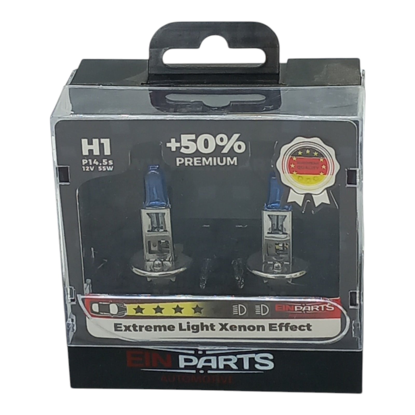 Coppia Lampadine H1 12V 55W Effetto Xenon +50% Luce BIBA-RICAMBI