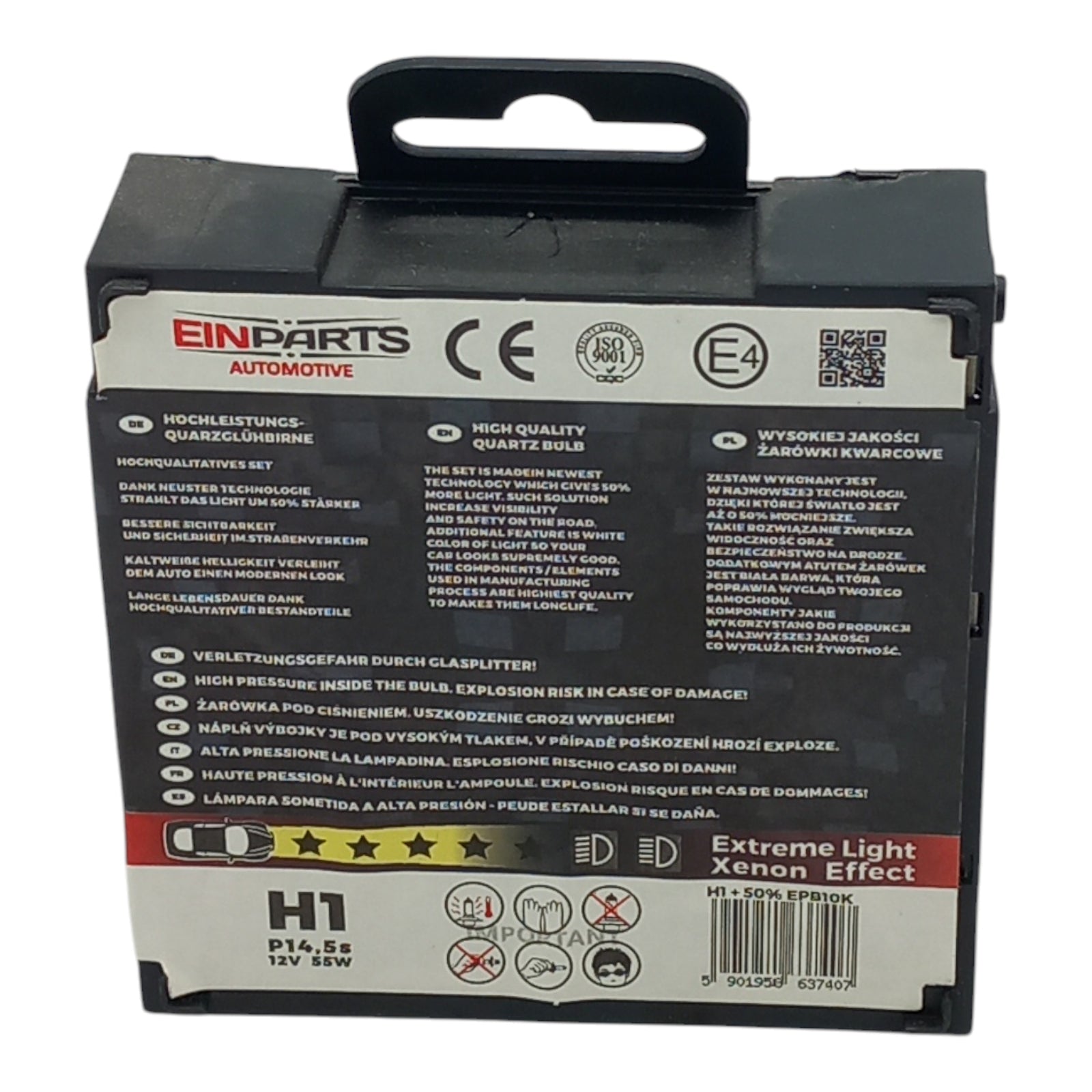 Coppia Lampadine H1 12V 55W Effetto Xenon +50% Luce BIBA-RICAMBI