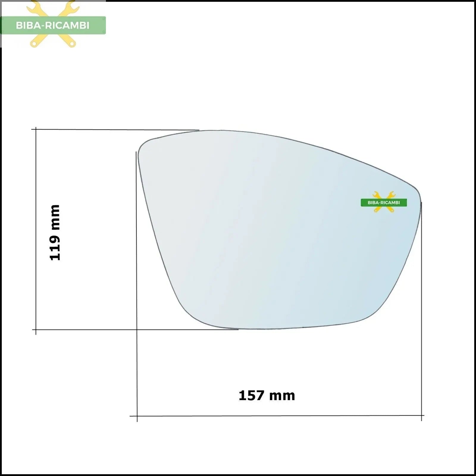 Piastra Specchio Retrovisore Lato DX-Passeggero Compatibile Per Jeep Avenger dal 2022> MAX
