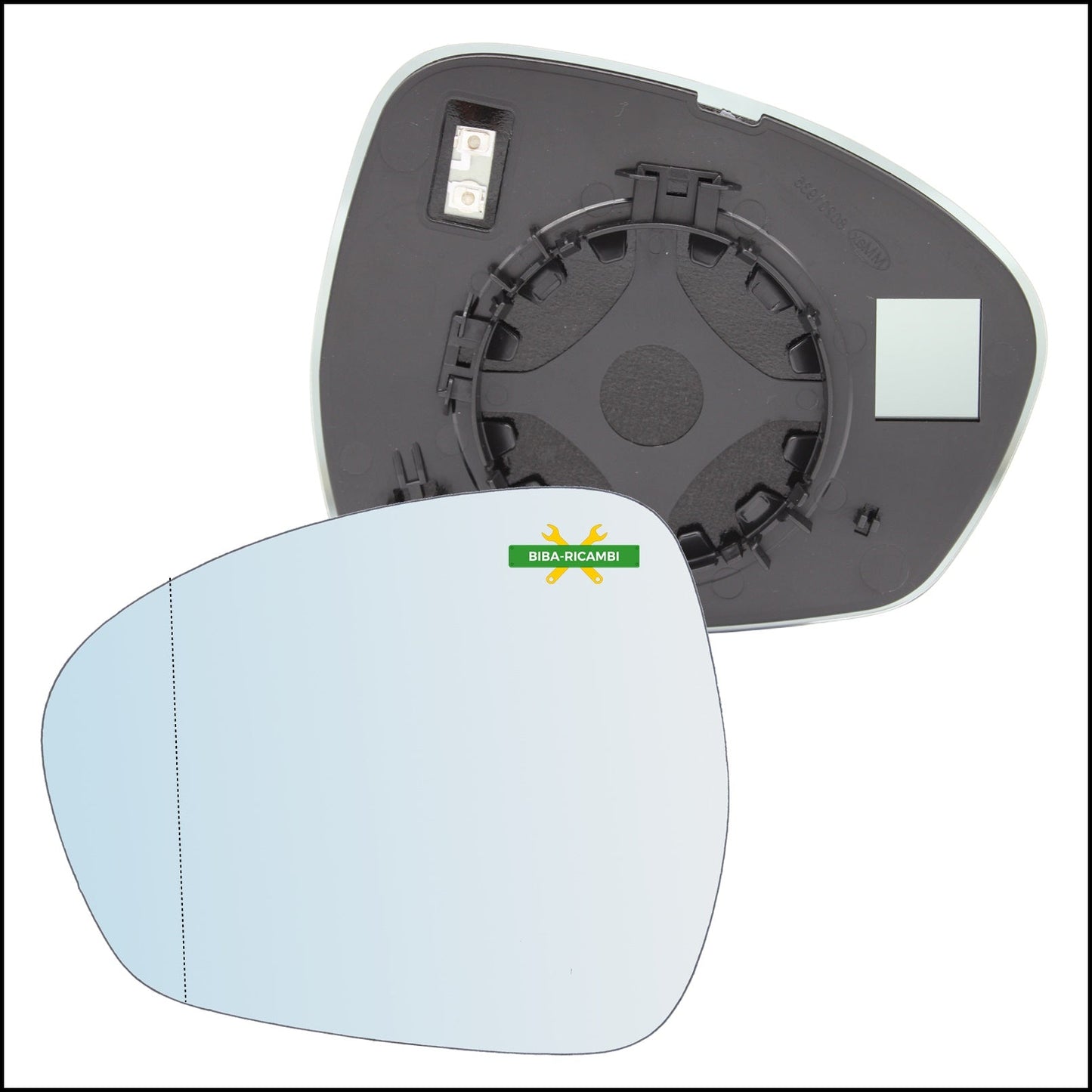 Piastra Specchio Retrovisore Termica Asferica Lato Guidatore Per Alfa Romeo Stelvio (949) dal 2016> BIBA-RICAMBI