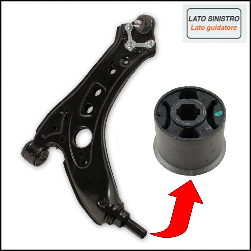 C. Silent Block Braccio Sospensione Anteriore Lato SX-Guidatore art.109-663 BIBA-RICAMBI