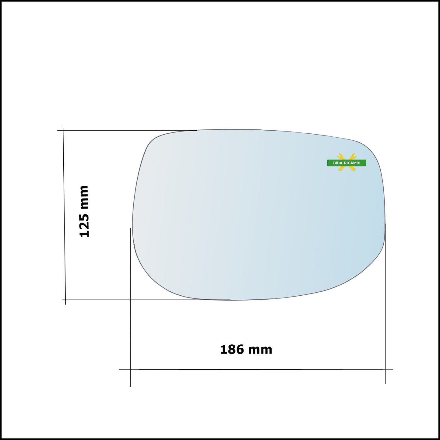 Vetro Specchio Retrovisore Asferico Lato Dx-Passeggero Per Honda Insight II (ZE) dal 2009> BIBA-RICAMBI