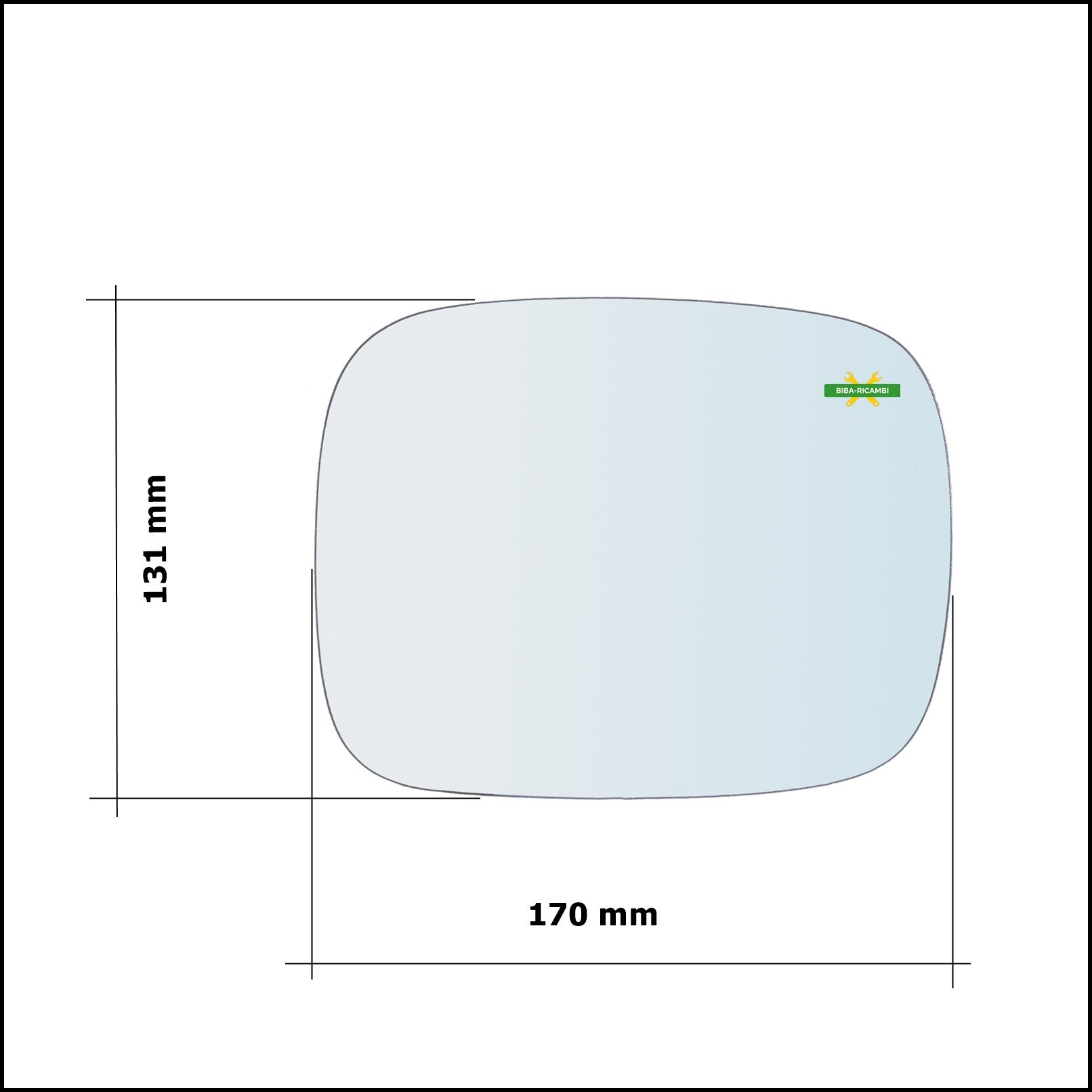 Vetro Specchio Retrovisore Cromato Asferico Lato Dx-Passeggero Per Volvo XC90 I (275) solo dal 2010-2015 BIBA-RICAMBI