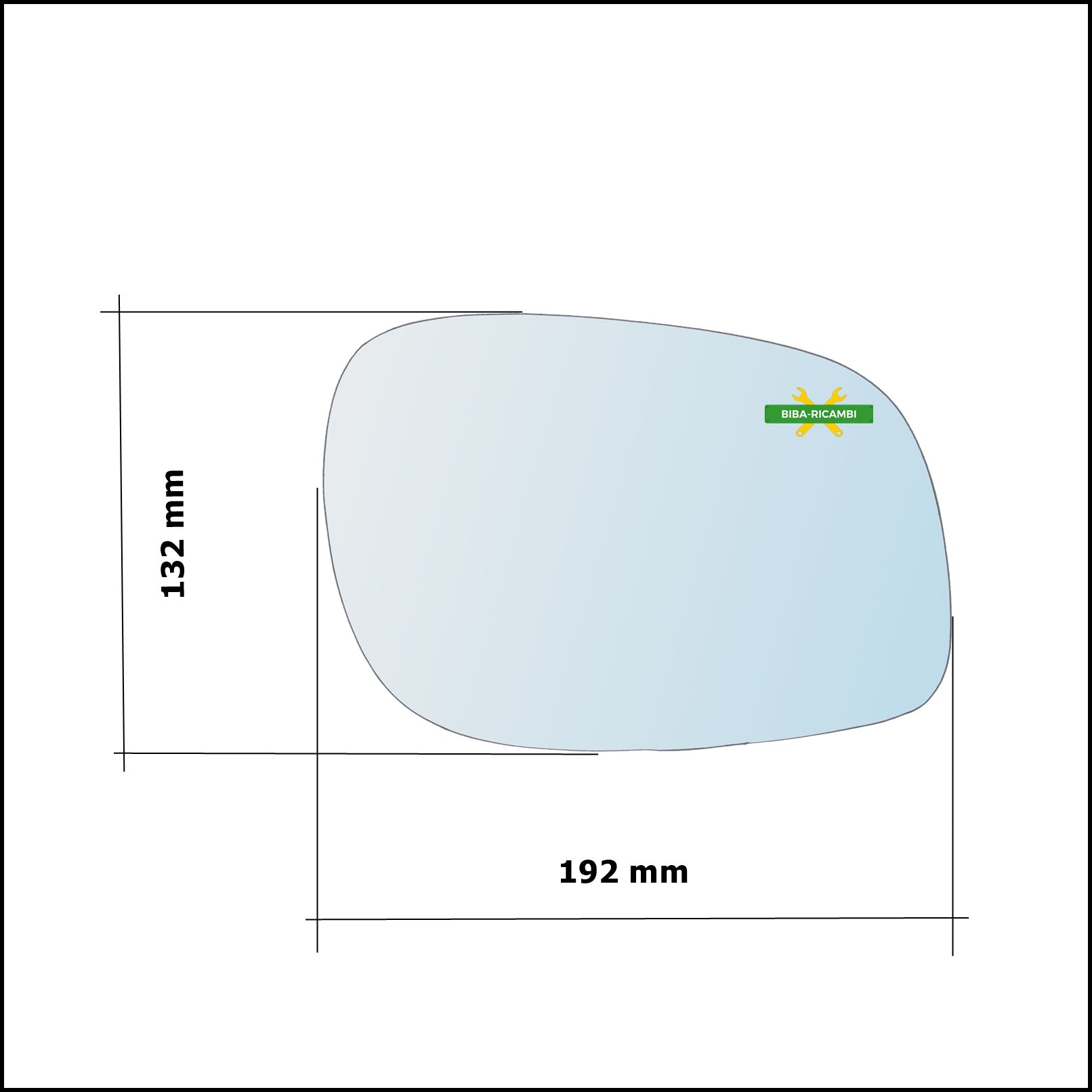 Vetro Specchio Retrovisore Cromato Lato Sx-Guidatore Per Land Rover Freelander I (L314) dal 1998-2006 BIBA-RICAMBI