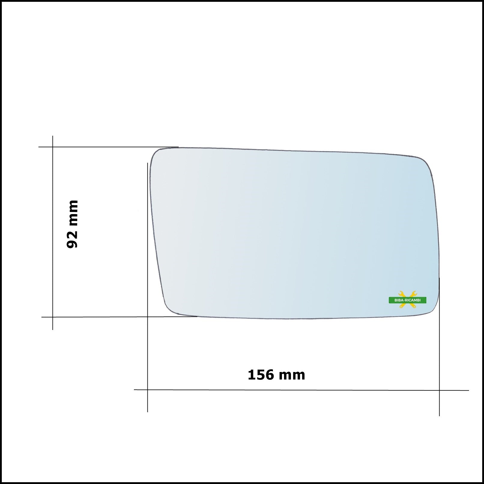 Vetro Specchio Retrovisore Cromato Asferico Lato Dx-Passeggero Per Renault 25 (B29) dal 1984-1993 BIBA-RICAMBI