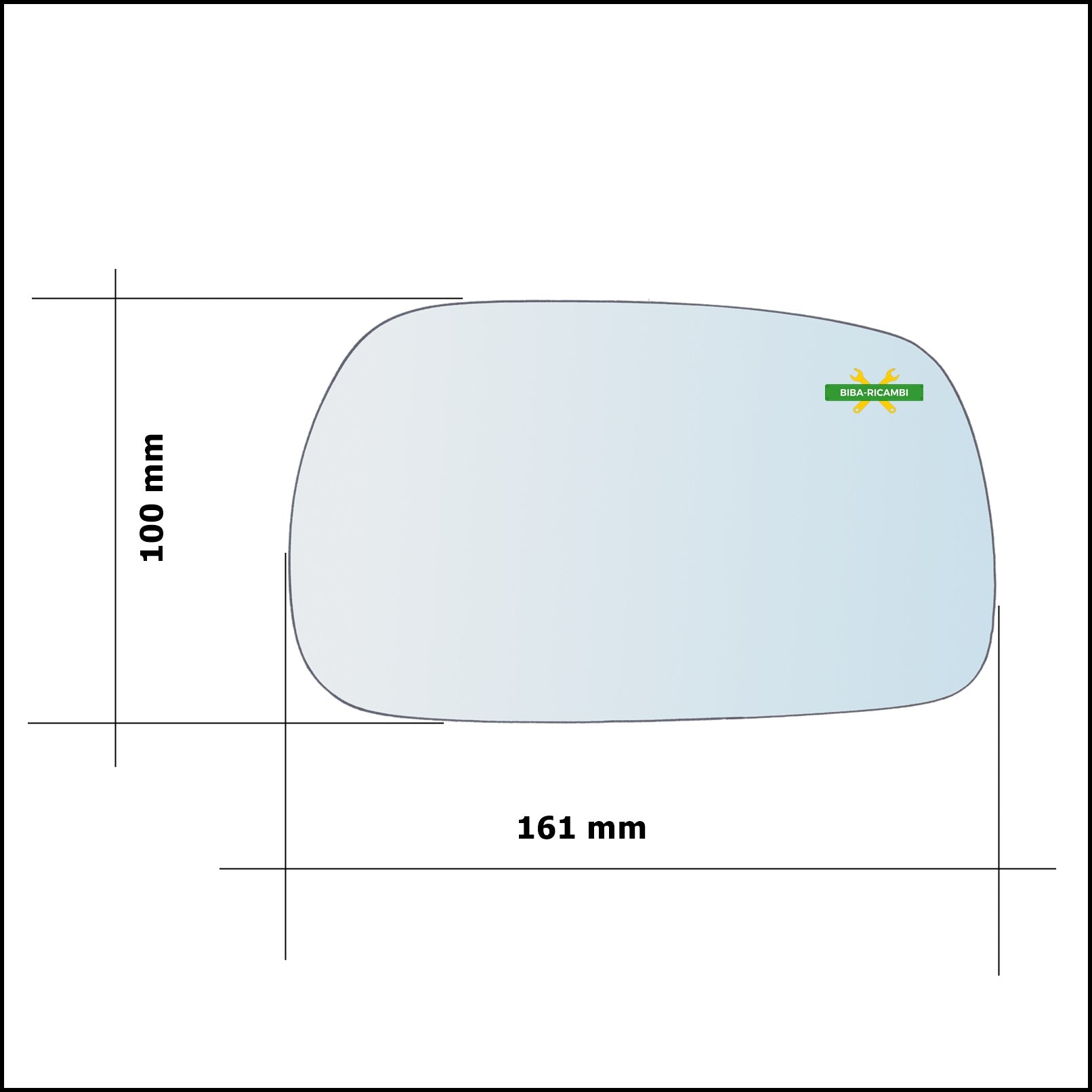 Vetro Specchio Retrovisore Asferico Lato Dx-Passeggero Per Toyota Corolla Verso (ZER) dal 2004-2009 BIBA-RICAMBI