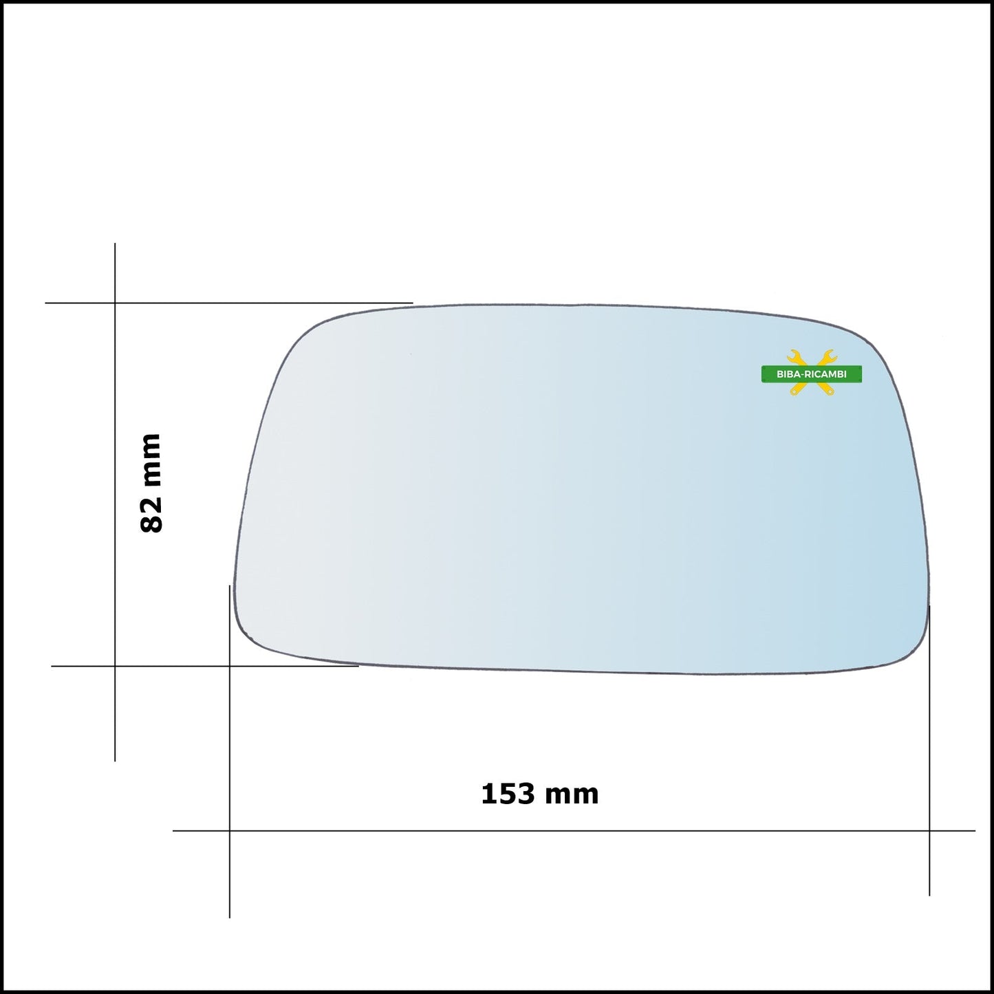 Vetro Specchio Retrovisore Lato Sx-Guidatore Per Volvo 480 dal 1988-1996 BIBA-RICAMBI