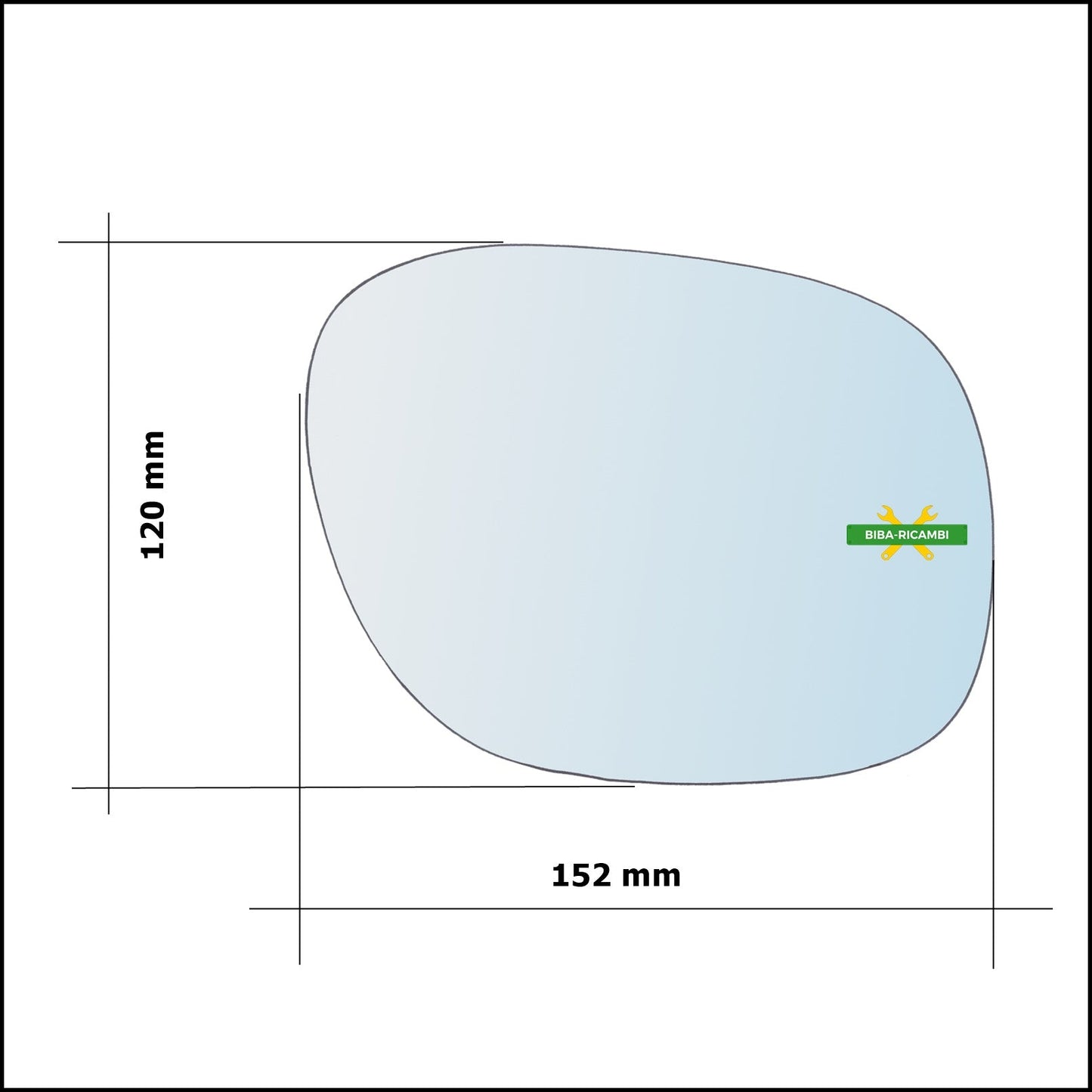 Vetro Specchio Retrovisore Lato Dx-Passeggero Per Toyota Rav 4 dal 1994-2000 BIBA-RICAMBI