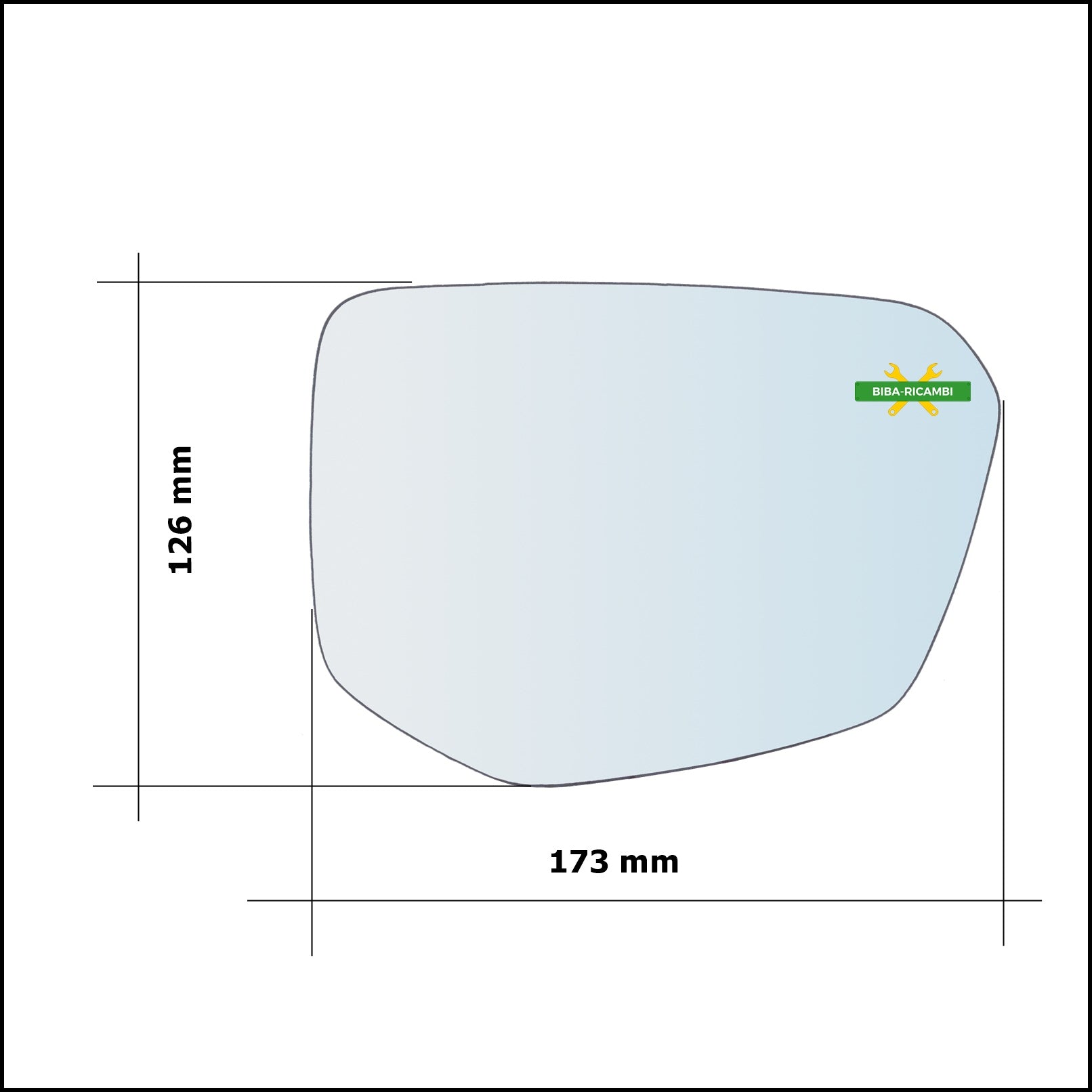 Vetro Specchio Retrovisore Asferico Lato Sx-Guidatore Per Honda Civic X (FC,FK) dal 2016> BIBA-RICAMBI