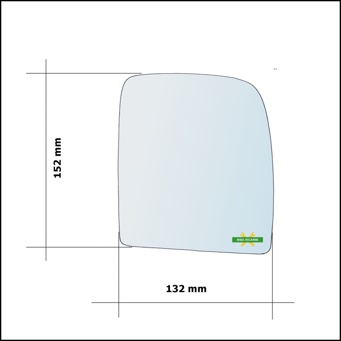 Vetro Specchio Retrovisore Lato Dx-Passeggero Per Citroen Per Citroen Jumpy II (VF7) dal 2007> BIBA-RICAMBI